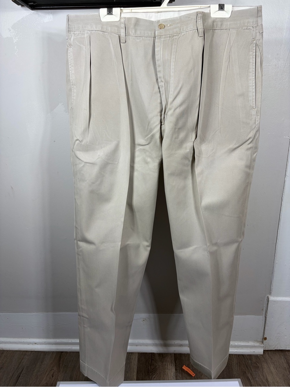 Vintage Polo Ralph Lauren Chinos Mens 40x30 Off-White‎ Ivory Pleated Pants